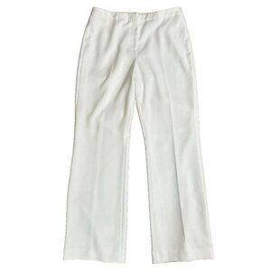 Vtg NWT Alex Marie Ivory Slacks Dress Silk Blend Pant High Rise Straight Leg 12P